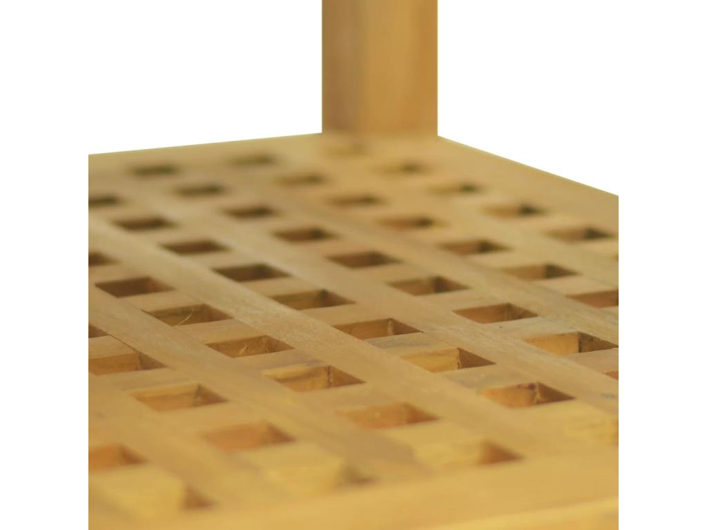 Table basse en bois massif marron, 60 x 60 x 40 cm