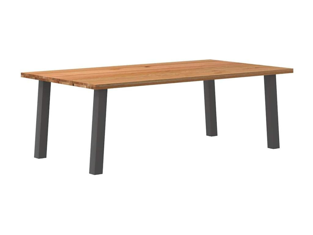 Table de salle à manger en chêne brun - dlz1766580930235