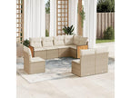 Ensemble de mobilier de jardin en résine tressée beige - dlz1766580360725