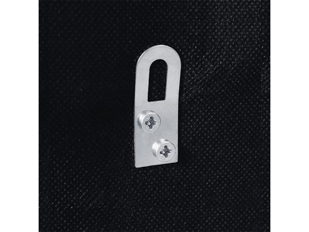 Lit en velours gris, 160 x 60 cm