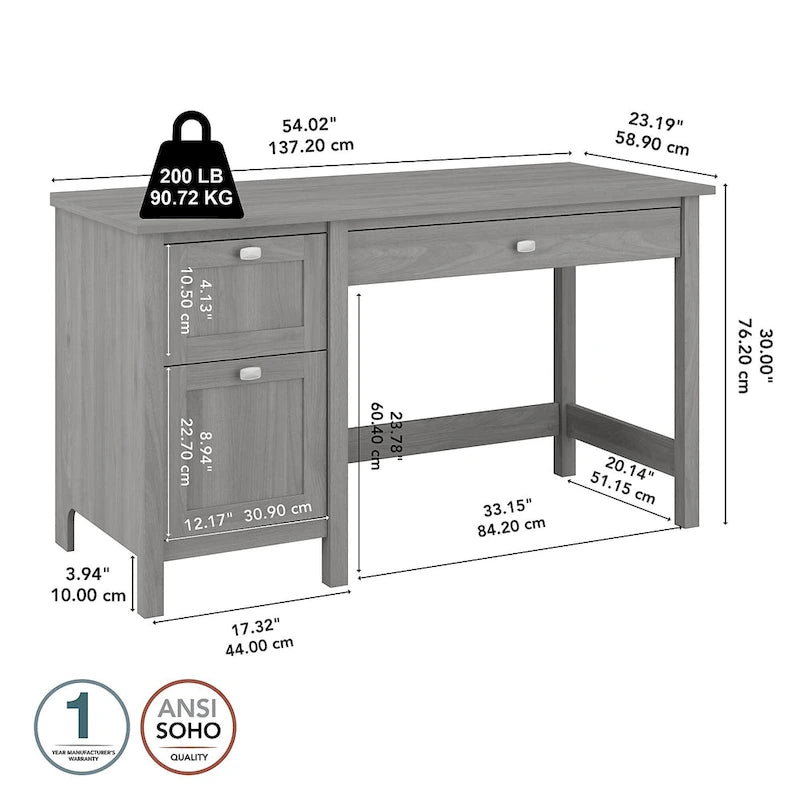 Bureau d'ordinateur Broadview 54W avec tiroirs de Bush Furniture