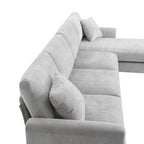 Canapé d'angle moderne Rosita en forme de L avec méridienne par GDFStudio