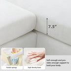 Canapé d'angle moderne Rosita en forme de L avec méridienne par GDFStudio