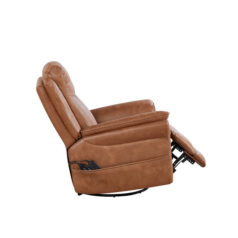 GDFStudio - Fauteuil inclinable pivotant à bascule Harrison Soft Power avec chauffage et massage, accoudoirs rembourrés, pour espaces de vie
