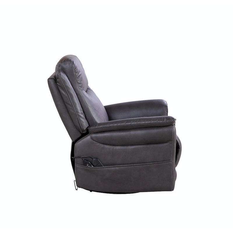 GDFStudio - Fauteuil inclinable pivotant à bascule Harrison Soft Power avec chauffage et massage, accoudoirs rembourrés, pour espaces de vie