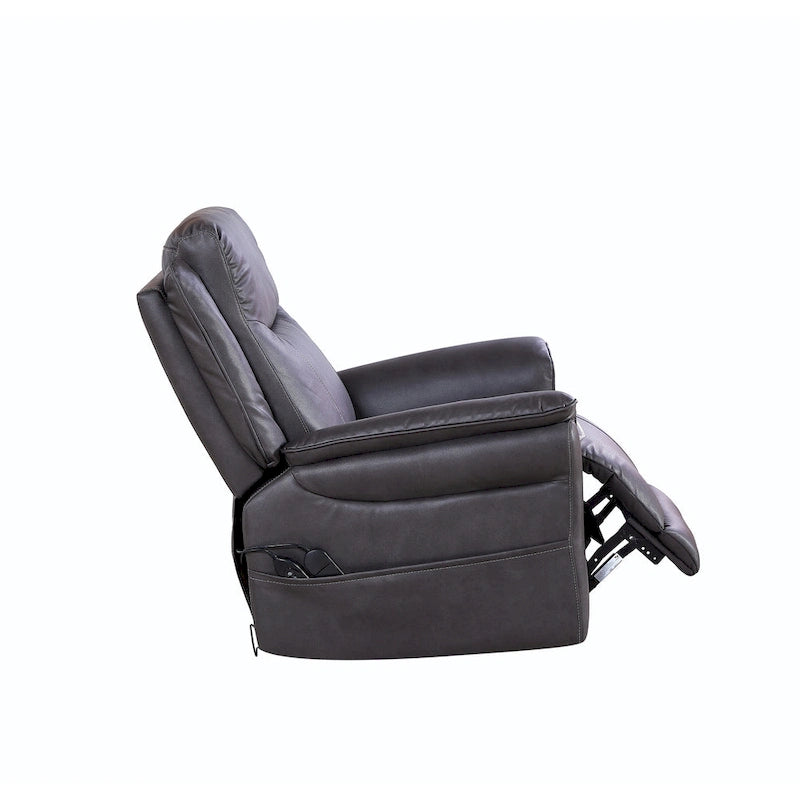 GDFStudio - Fauteuil inclinable pivotant à bascule Harrison Soft Power avec chauffage et massage, accoudoirs rembourrés, pour espaces de vie