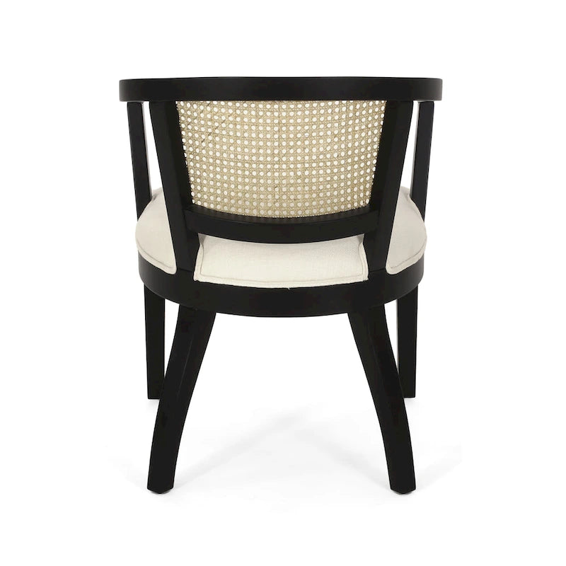 Chaises de salle à manger en bois d'hévéa recouvertes de cannage couleur groseille par Christopher Knight Home - Lot de 2