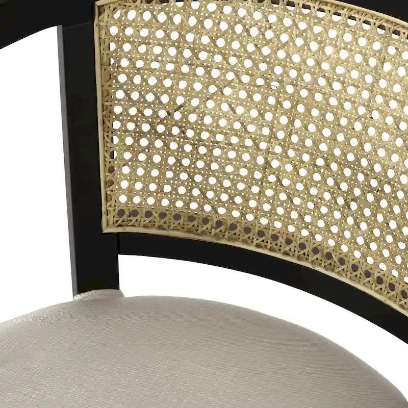 Chaises de salle à manger en bois d'hévéa recouvertes de cannage couleur groseille par Christopher Knight Home - Lot de 2