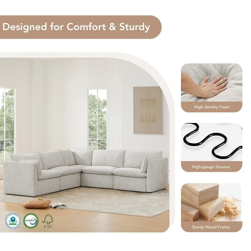 Canapés d'angle modulables Cypress pour salon