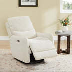 Fauteuil inclinable pivotant électrique Adalyn avec coussin lombaire