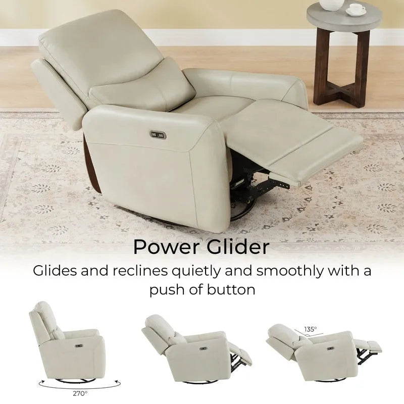 Fauteuil inclinable pivotant électrique Adalyn avec coussin lombaire