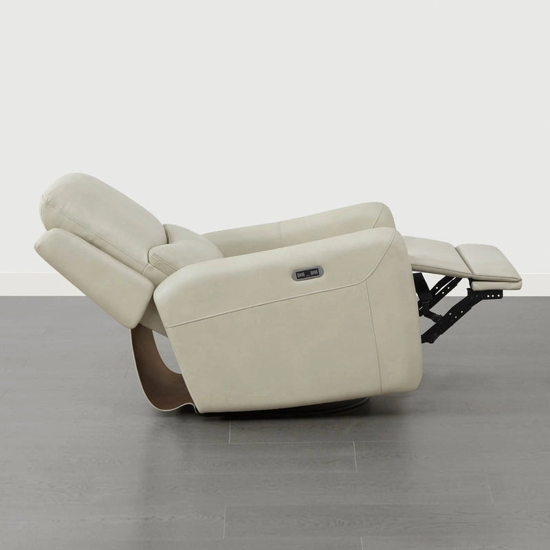 Fauteuil inclinable pivotant électrique Adalyn avec coussin lombaire