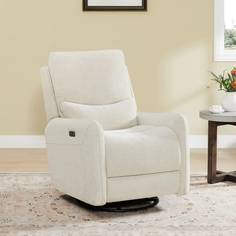 Fauteuil inclinable pivotant électrique Adalyn avec coussin lombaire