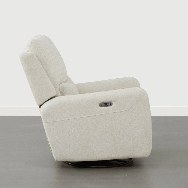 Fauteuil inclinable pivotant électrique Adalyn avec coussin lombaire
