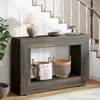 Console étroite de 119 cm avec rangement pour entrée ou salon - 120 cm L x 74 cm H x 30 cm P