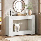 Console étroite de 119 cm avec rangement pour entrée ou salon - 120 cm L x 74 cm H x 30 cm P