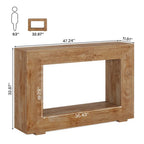 Console étroite de 119 cm avec rangement pour entrée ou salon - 120 cm L x 74 cm H x 30 cm P