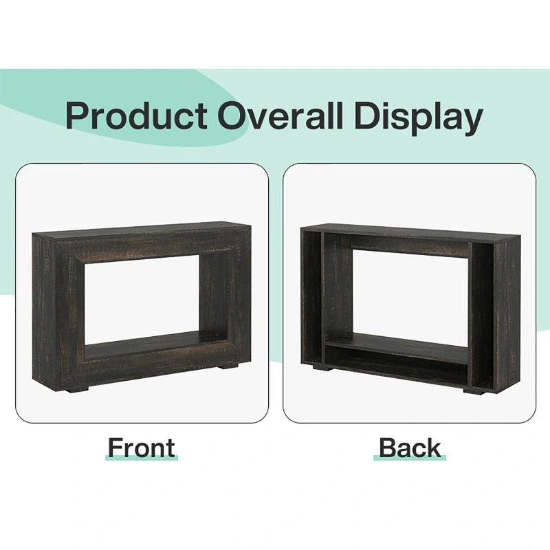 Console étroite de 119 cm avec rangement pour entrée ou salon - 120 cm L x 74 cm H x 30 cm P
