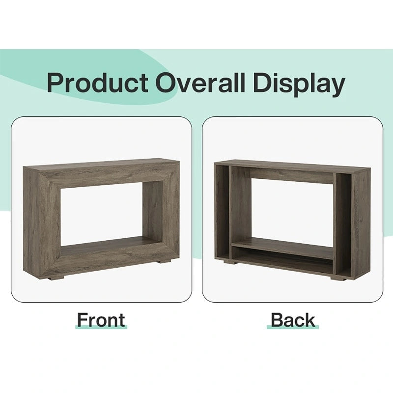 Console étroite de 119 cm avec rangement pour entrée ou salon - 120 cm L x 74 cm H x 30 cm P