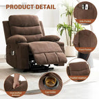 Fauteuil releveur électrique surdimensionné, fauteuil inclinable pour personnes âgées avec fonction chauffante et massage