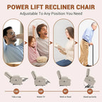 Fauteuil releveur électrique surdimensionné, fauteuil inclinable pour personnes âgées avec fonction chauffante et massage