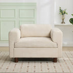 Roomfitters Oversized Accent Armchair, Comfy Single Sofa for Living Room, Bedroom or Office, Woven Velvet Upholstery