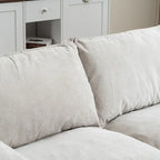 Canapé modulable convertible 2 places 69 avec pouf et rangement