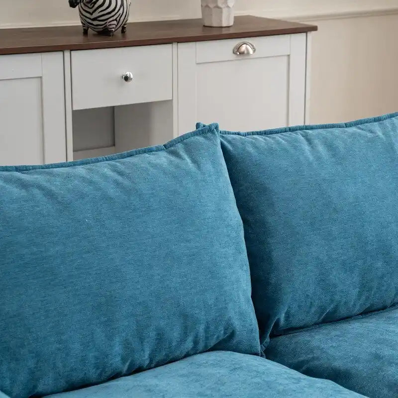 Canapé modulable convertible 2 places 69 avec pouf et rangement