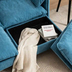 Canapé modulable convertible 2 places 69 avec pouf et rangement