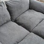 Canapé modulable convertible 2 places 69 avec pouf et rangement