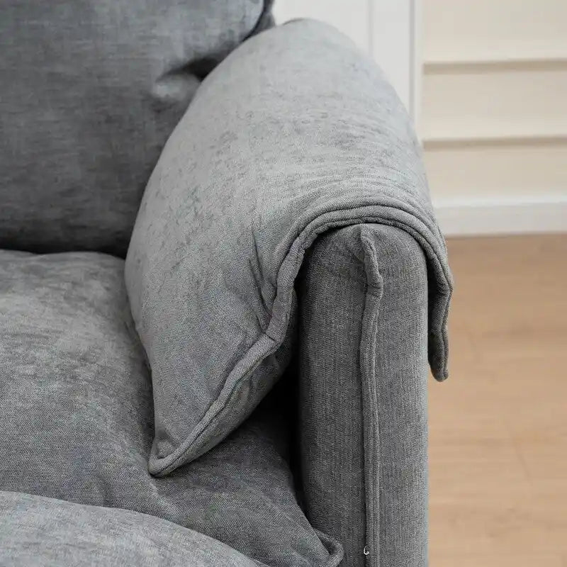 Canapé modulable convertible 2 places 69 avec pouf et rangement