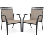 Ensemble de 2 chaises de patio Costway avec tissu respirant résistant aux intempéries - Voir les détails