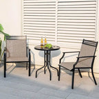 Ensemble de 2 chaises de patio Costway avec tissu respirant résistant aux intempéries - Voir les détails