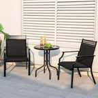 Ensemble de 2 chaises de patio Costway avec tissu respirant résistant aux intempéries - Voir les détails