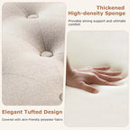 Table basse ronde ottomane Costway 29 avec banc de rangement