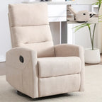 Fauteuil inclinable manuel avec bascule et pivotant, fauteuil inclinable en tissu respirant, fauteuils inclinables pour petits espaces