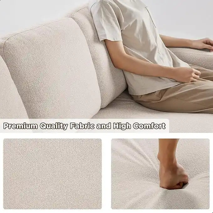 Canapé-lit moderne avec étagères et port de chargement