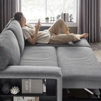 Canapé-lit moderne avec étagères et port de chargement