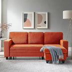 Canapé-lit moderne avec étagères et port de chargement