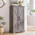 47 Garde-manger de style campagnard, armoire de rangement avec portes de grange - Non applicable