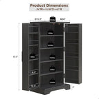 47 Garde-manger de style campagnard, armoire de rangement avec portes de grange - Non applicable