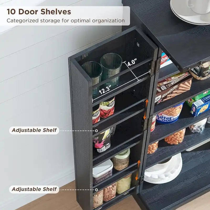 47 Garde-manger de style campagnard, armoire de rangement avec portes de grange - Non applicable