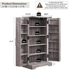 47 Garde-manger de style campagnard, armoire de rangement avec portes de grange - Non applicable