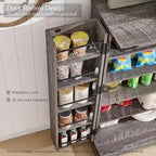 47 Garde-manger de style campagnard, armoire de rangement avec portes de grange - Non applicable