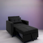 Fauteuil inclinable convertible 3 en 1, canapé-lit moderne et rembourré, fauteuil de salon pliable pour petits espaces