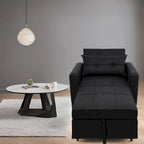 Fauteuil inclinable convertible 3 en 1, canapé-lit moderne et rembourré, fauteuil de salon pliable pour petits espaces