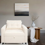 Fauteuil inclinable convertible 3 en 1, canapé-lit moderne et rembourré, fauteuil de salon pliable pour petits espaces