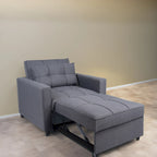 Fauteuil inclinable convertible 3 en 1, canapé-lit moderne et rembourré, fauteuil de salon pliable pour petits espaces