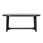 Table de salle à manger ovale Middlebrook moderne et rustique en chêne massif de 70 pouces