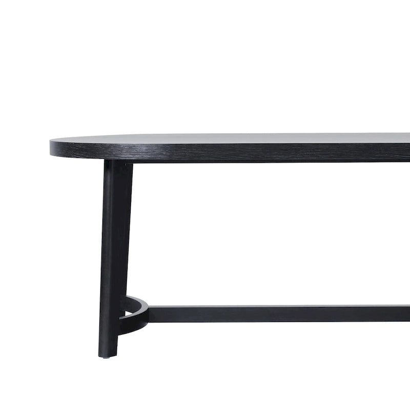 Table de salle à manger ovale Middlebrook moderne et rustique en chêne massif de 70 pouces